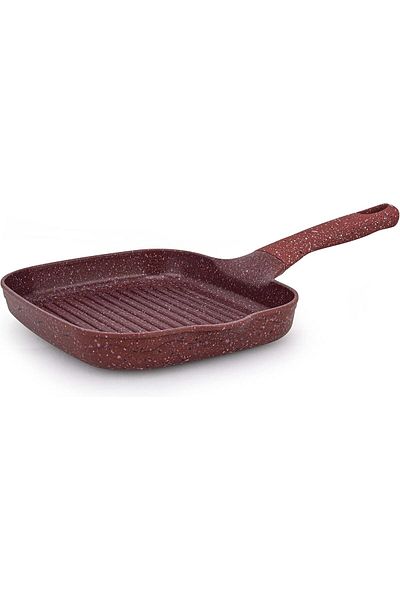 ALSAIF Al Saif Non-stick Aluminum Frying Pan - Size: 24 Cm, Color: Red Granite