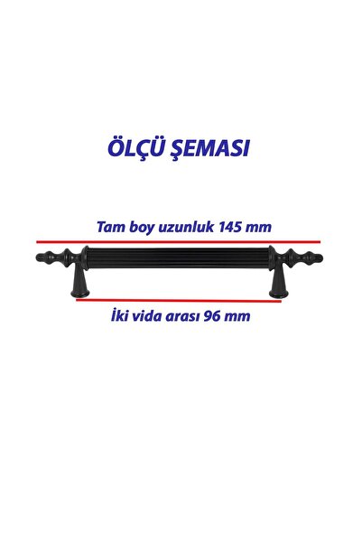 GLASWEN 8 bucăți din plastic dur Polavit negru 96 mm mobilier sertar de bucătărie dulap dulap mâner mâner