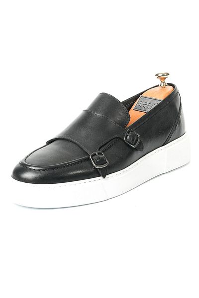 TETRİ Maro Model Genuine Leather Men's Black Loafer