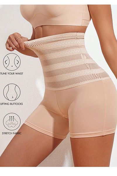 Merry See Abdominal and Belly Firming Slimming Corset Shorts with Hip Lift