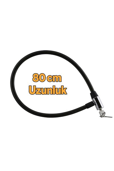 NZB 80 cm Bicycle and Motorcycle Rope Chain Lock with Cap Hirsiyanet Block Security