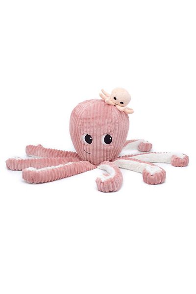 les deglingos FILOU THE OCTOPUS MUM & BABY PINK
