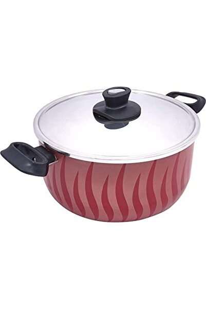 ALSAIF Cooking Pot By , Aluminum, Red Flame, Size 28 Cm