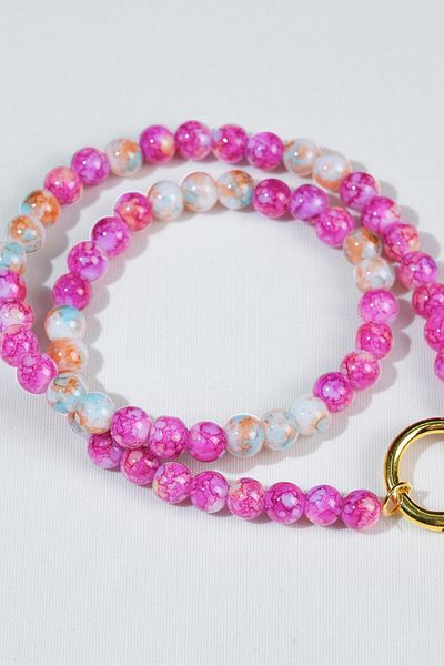 SHERIN Pink Beaded Necklace