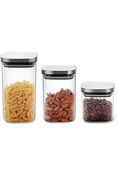 Mu Art Auracane Square Borosilicate Glass Leakproof Vacuum Storage Container for Food and Legumes – Airborne Thermicil
