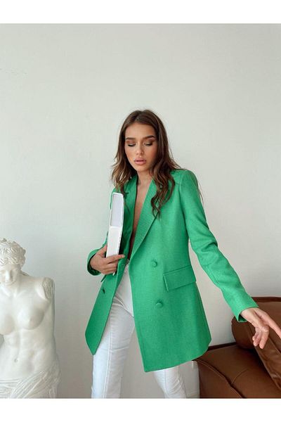 MYGİYİMİSTANBUL Jachetă Blazer Battal țesută premium