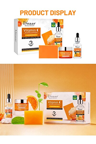 Disaar Vitamin C Krem, Vitamin C Serum, Vitamin C Kojid Sabun, Beyazlatıcı, Y...