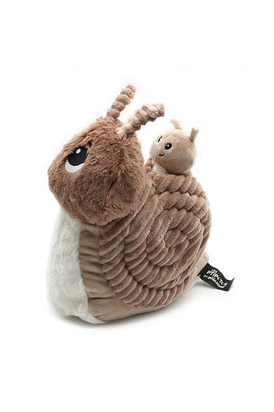 les deglingos SPEEDOU THE SNAIL MUM & BABY BROWN