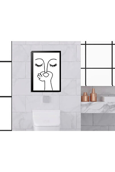 TRENDPOSTER Home , Banyo için Modern Siyah Çerçeveli Tatlı Banyo Tablosu Miza...