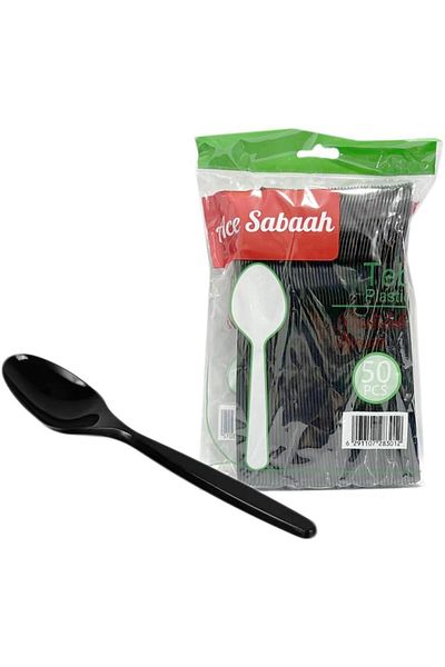 Ace Sabaah Black Disposable Spoon 50pcs X 40 packs