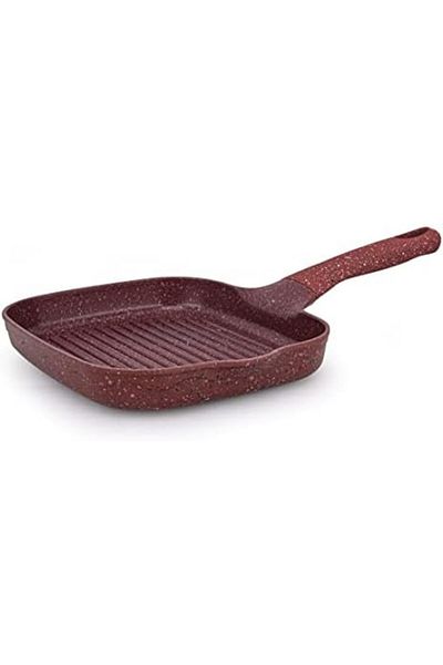 ALSAIF Al Saif Non-stick Aluminum Frying Pan - Size: 24 Cm, Color: Red Granite