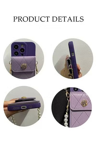 Generic Duniso Iphone 14 Pro Max Leather Wallet Case Card Clip Case With Crossbody Strap