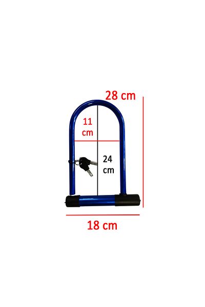 NZB Bike Motorcycle Steering U Lock 18 mm Chain 29 cm Theft Security