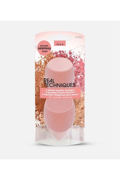 Real Techniques 2 Miracle Powder Sponges -Rt 01994 Makeup Sponge Set