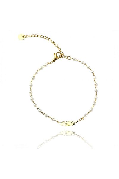ECARLA Bracelet, surgical steel, gold plated, Ecarla, BST1447
