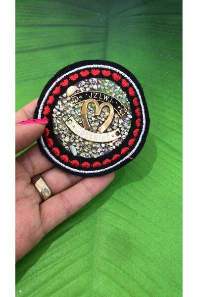 Gönülden Tasarım 8 CM PROMETANJE ŽELJEZNE OBRBE OZDOBENE KAMENJEM ZA ŠIVANJE