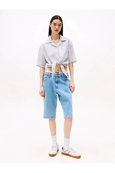 Tommy Hilfiger TJW CRP LINEN SS SHIRT Kadın Gömlek DW0DW202860A8