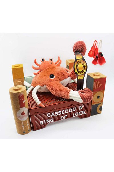 les deglingos CASSECOU THE CRAB MUM & BABY TERRACOTTA RUST