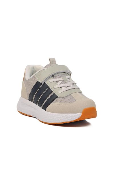 WALKWAY Gray Navy Blue Velcro Men's Sports Shoes 1876 F