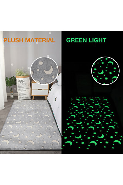 sharpdo سجادة لغرفة المعيشة، سجادة قطيفة مضيئة، غرفة نوم الأطفال، سجاد أرضي سميك وناعم