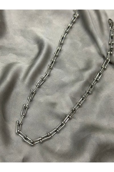Stil Accessoryy Steel Necklace Silver