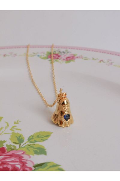 Reorah Collection Halloween Sweet Ghost Necklace-Navy Blue