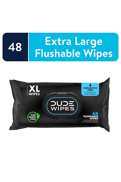 dude Wipes 1 Pack 48 Wipes Unscented XL