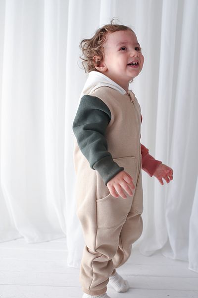 Catz Kids Children's Winter Overalls 4 Colors 3 Thread Raised Hooded Overalls