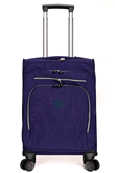 ÇÇS Mor Krinkıl Kumaş 4 Tekerlekli Hafif Kabin Boy Valiz 411