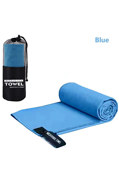 Choice منشفة رياضية زرقاء سريعة الجفاف 76×152 سم، مصنوعة من الألياف الدقيقة ل...