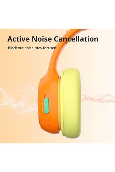 Tronsmart KH03 Kids Noise Cancelling Bluetooth, Safe Volume Control, Wireless Headphones Orange