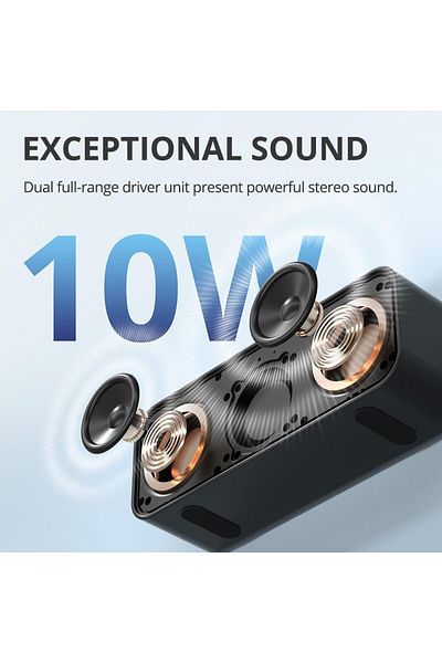 Tronsmart T2 Mini 2023 Portable Outdoor Speaker, Bluetooth 5.3, IPX5 Waterproof, Stereo Sound Black