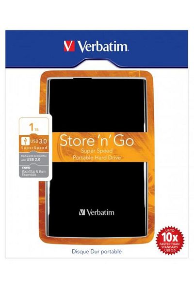 Verbatim HDD Extern Verbatim Store-n Go, 1TB, 2.5, USB 3.0 si USB 2.0, Negru