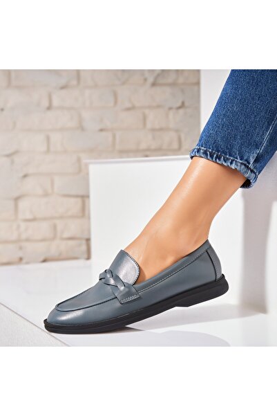 Joana Γυναικεία casual μπλε παπούτσια από οικολογικό δέρμα Osmara