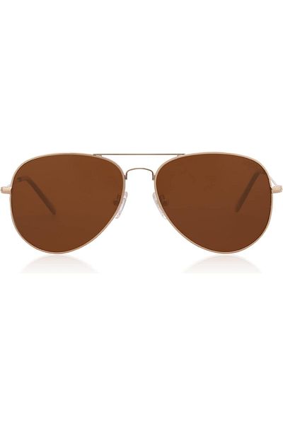 COOYA Sunglasses, Classic Aviator Polarized Sunglasses for Men Women Vintage Retro Style(Brown)