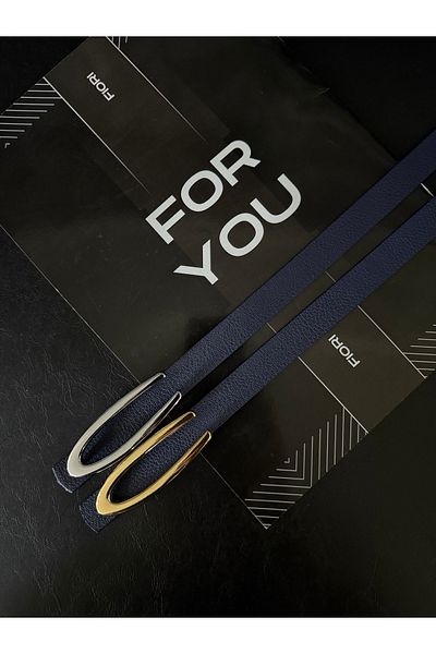 Fiori Long Buckle Slim Women's Belt, Coat Belt, Shirt Belt, Dress Belt