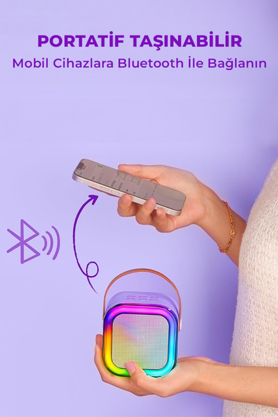 DEMPOWER 2 Mikrofonlu Karaoke Hoparlör Seti