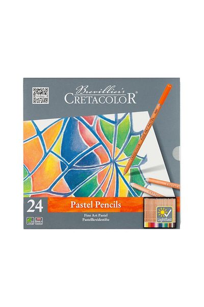 GLANCE Cretacolor Fine Art Pastel Crayons Set 24 Colors Metal Box 25X35 15 S Technical Drawing Paper 200 Gr