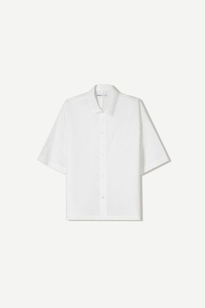 Bershka Short sleeve boxy fit poplin shirt