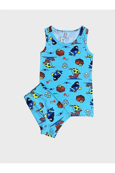 elmas kids Set boxer pentru băiat, 100% bumbac, cu model de navigație albastră