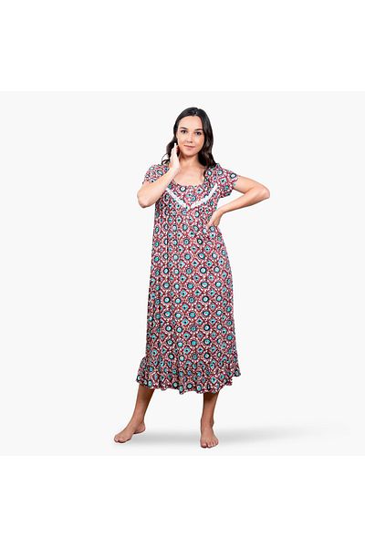 Aadaraya Printed Night Gown