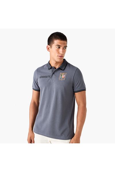 FAV Embroidered Polo T-shirt with Short Sleeves
