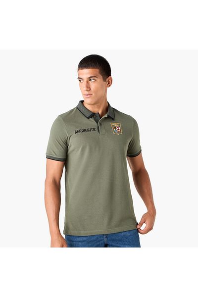FAV Embroidered Polo T-shirt with Short Sleeves