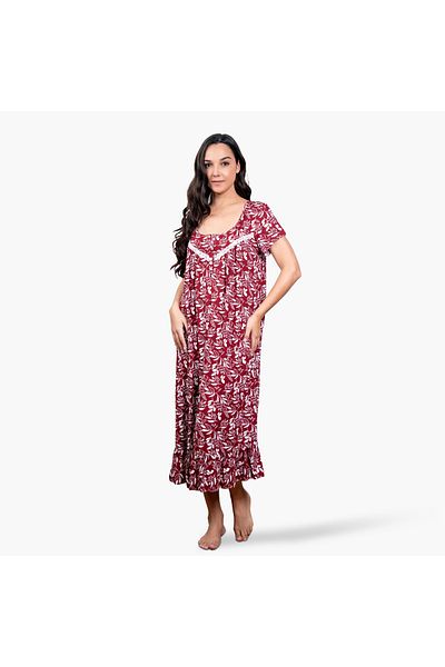 Aadaraya Printed Night Gown