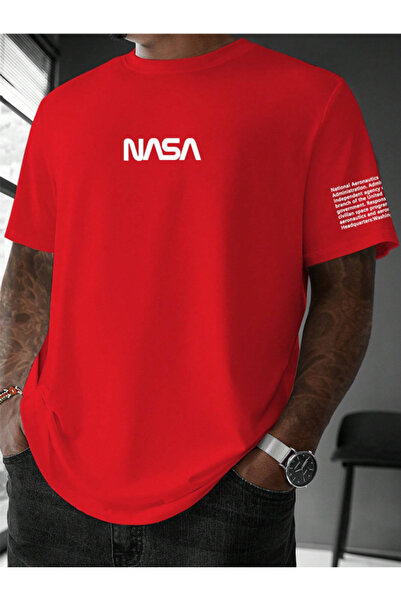 Revasser تي شيرت برقبة دائرية من القطن مقاس كبير مطبوع حسب الطلب للرجال والنس...