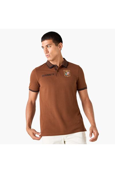 FAV Embroidered Polo T-shirt with Short Sleeves