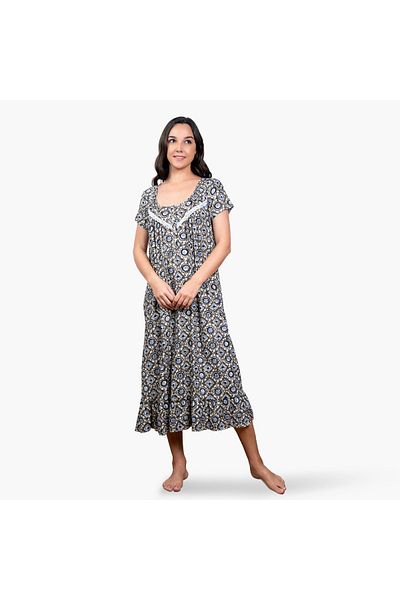 Aadaraya Printed Night Gown
