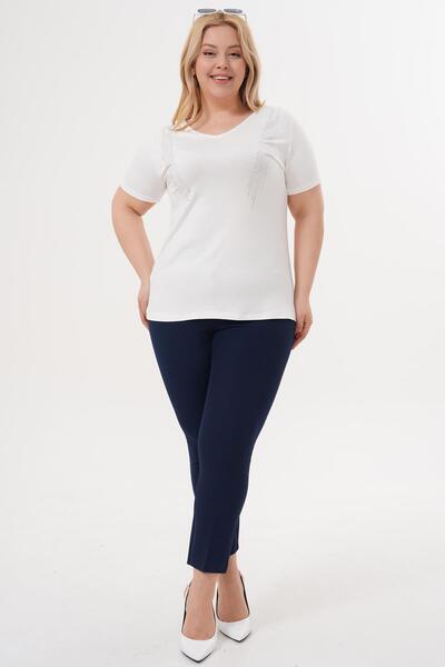 Siyezen Plus Size Sparkling Stone Blouse