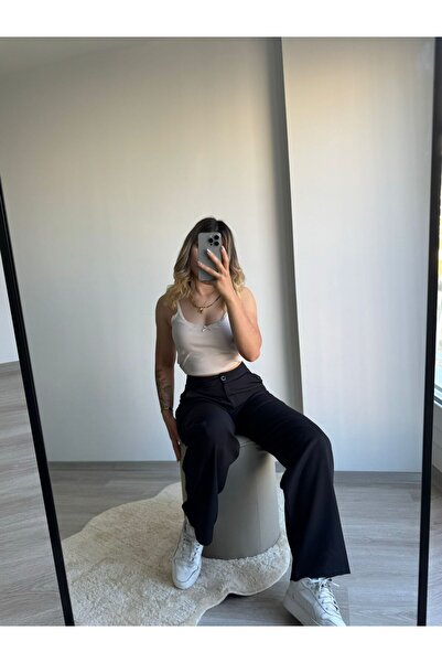 LAMİRAMOOD Istanbul Women's Baggy Pants - Buckled Loose Cut Suitable Taste and Drunkenness