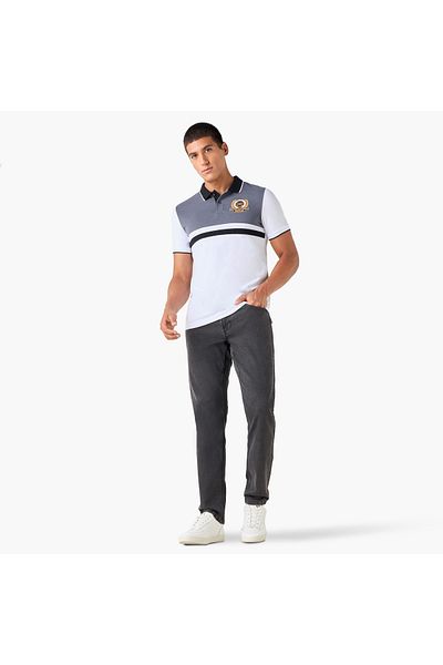 FAV Embroidered Colourblock Polo T-shirt
